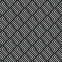 Abstract seamless geometric pattern vector background. White and black ornament. 