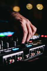 Brazilian DJ playing in bar shaking night in Brazil