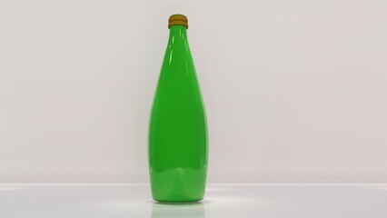 mineral water bottle mock up 3d illustration