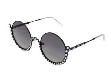 Diamond Round Sunglasses Women Polarized Vintage Retro Sparkling Crystal Trendy Cool Black...