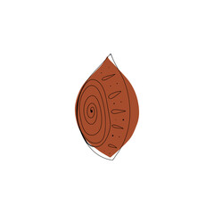 Fall leaf icon vector illustration. Hand drawn colorful design. Isolated graphic symbols. Autumn single art sign. Boho scandi colors. Nature abstract concept