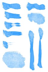 Obraz premium Watercolor splashes and strokes. Set of watercolor brush strokes