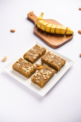 Banana Burfi or pakke kele ki barfi is a delicious Indian dessert made during festivals and special occasions