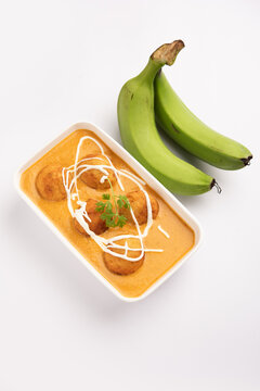 Banana Kofta curry also known as Kachche Kele Ke Kofte in India