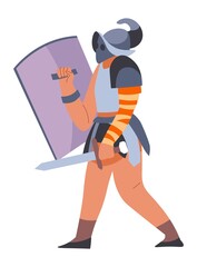 Gladiator or roman warrior with shield and sword