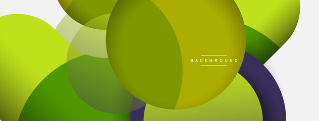 Circle and round shapes abstract background. Vector illustration for wallpaper banner background or landing page