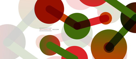 Abstract background. Round dots connected by lines. Trendy techno business template for wallpaper, banner, background or landing