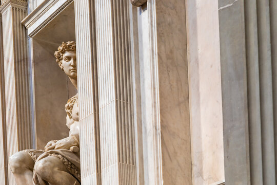 Medici Chapels interior - Cappelle Medicee. Michelangelo Renaissance art in Florence, Italy.
