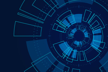 Sci fi futuristic user interface, HUD, Technology abstract background , Vector illustration.	
