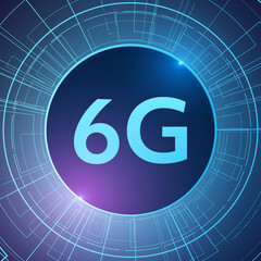 concept of technology 6G mobile network , New generation telecommunication , high-speed mobile Internet,	
