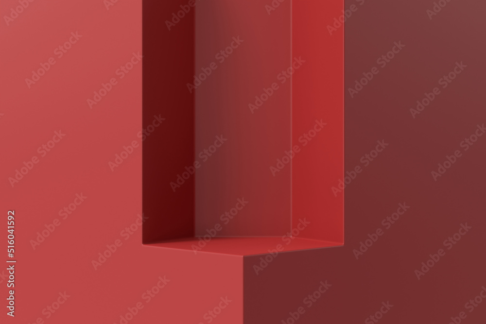 Wall mural 3d product display. 3d rendering.