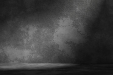 3D product display. Dark screen. 3D rendering.