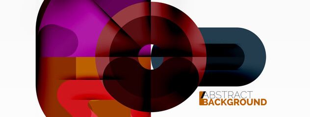 Creative geometric wallpaper. Circles, lines background. Business template for wallpaper, banner, background or landing