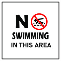 no swimming signs. Icon no swimming sign. Illustration vector of no swimming sign. EPS10