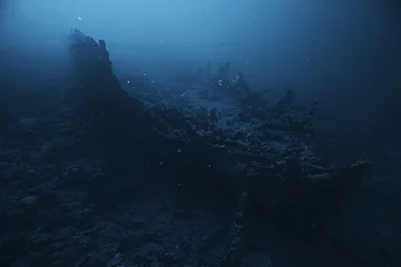 Rolgordijnen wrakduiken thistelgorm, onderwateravontuur historisch duiken, schattenjacht © kichigin19