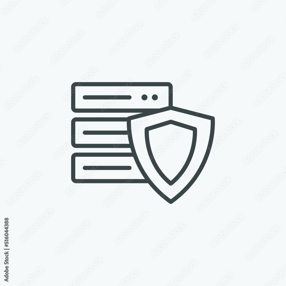 Aufkleber server protection vector icon. vector illustration database sign symbol icon concept. designed for w