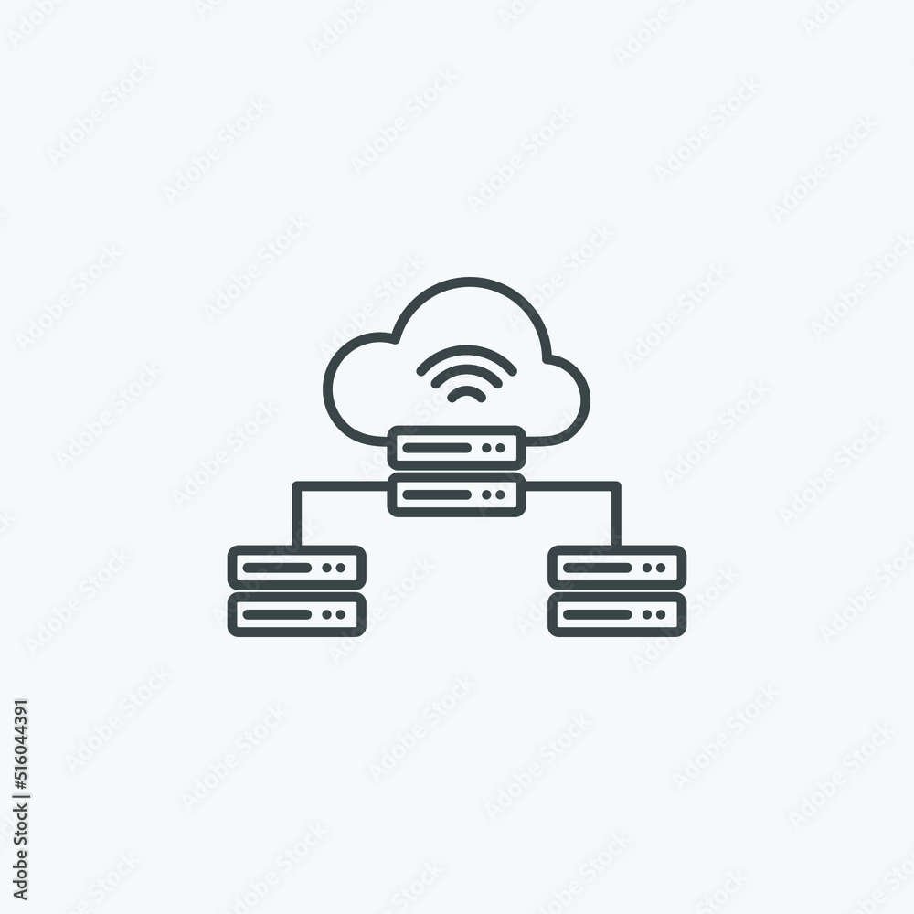 Aufkleber hosting vector icon. vector illustration database sign symbol icon concept. designed for web and app