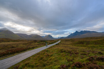 Scotland road to the mountains