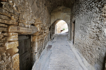Fototapeta na wymiar Photo of the Path in Gordes,where is the typical medieval town in South France