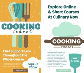 Obraz premium Explore online and short courses, cooking classes