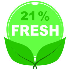 21% fresh fruits vector art illustration