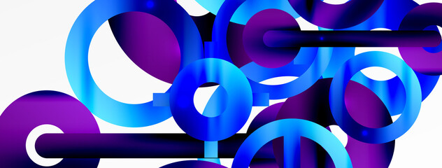 Circle composition abstract background. Trendy techno business template for wallpaper, banner, background or landing