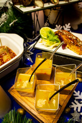 Festive table with various dishes