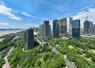 Fototapeta premium hangzhou city skyline
