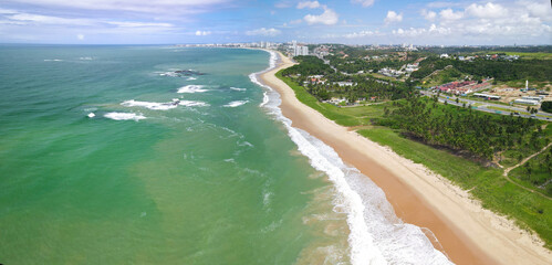 aerial view of beach Guaxuma beach