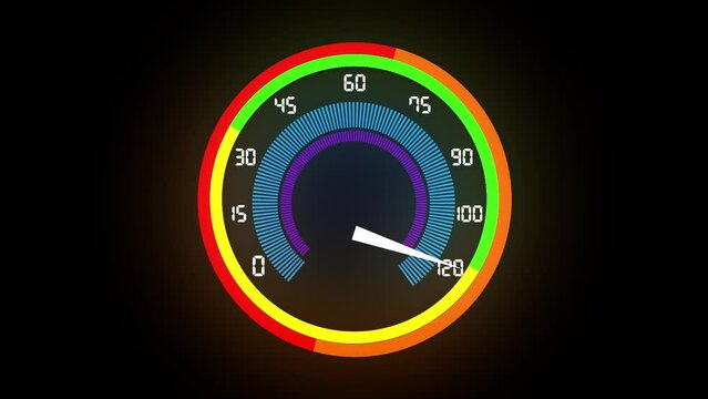 Abstract speedometer high speed animation.