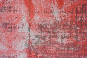 red concretecontact on old scratched wall