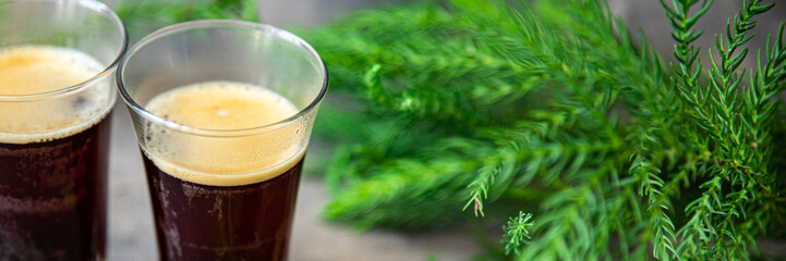 christmas hot drink coffee, cocktail, cocoa New Year sweet dessert home holiday atmosphere meal food snack on the table copy space food background rustic top view