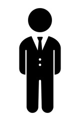 スーツの人物シルエット