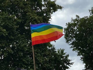 Rainbow flag in London, England
