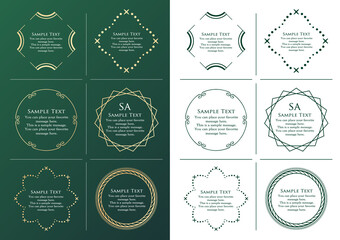 オシャレなフレーム。デザインテンプレート。ゴージャスな額のセット。