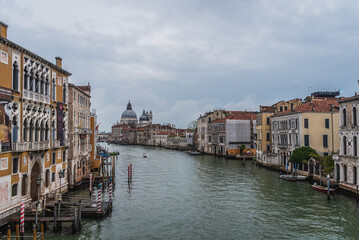 Panorama of Venice at Canal Grande, Veneto, Italy, Europe, World Heritage Site