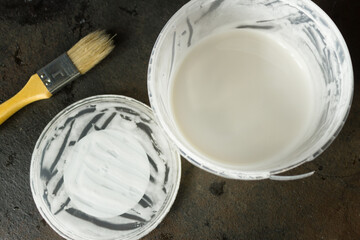 Paint bucket with paint