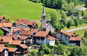 Bergdorf Filisur, Graubünden, Schweiz