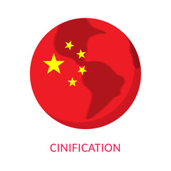 Cinification process concept banner with text