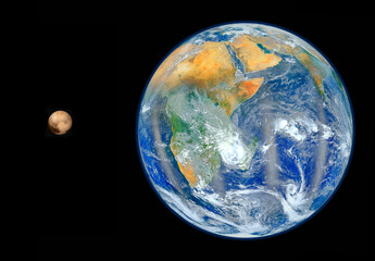 Planet Earth from space 3D illustration (Elements of this image furnished by NASA) 3d render