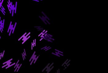 Dark Purple vector background with straight lines.