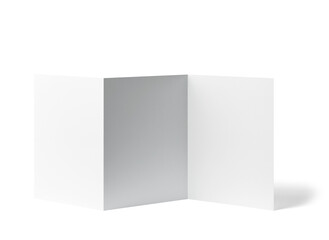 Naklejka premium folded leaflet white blank paper template book