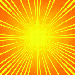 Fototapeta premium pop art yellow rays abstract background