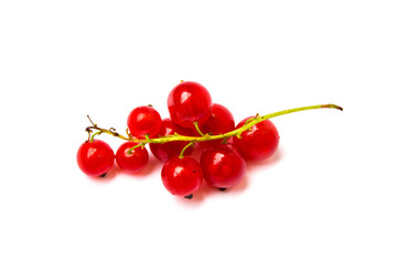 red currants lie on a white background