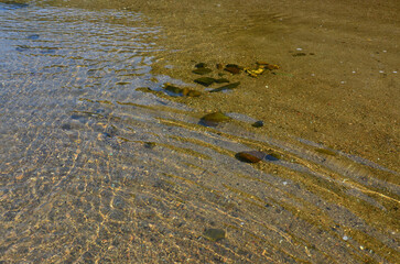 Kleiner Strand am Fluss - Flussbett