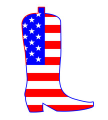 Stars And Stripes Cowboy Boot