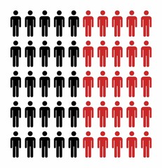 Group of people illustration concept vector,man icon.