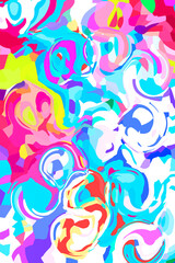 SUMMERY COLOURS DIGITAL ABSTRACT EFFECT 
