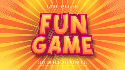 Fun game 3d editable text effect font style