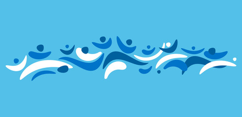 silhouette stilizzate, attivit&agrave; fisica, danza, sport